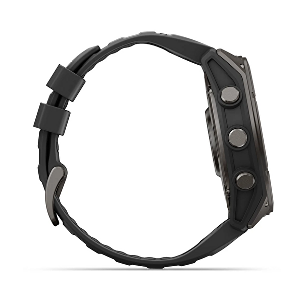 Garmin Fenix 9 51mm DLC Titanyum Siyah Silikon Kayışlı Akıllı Saat