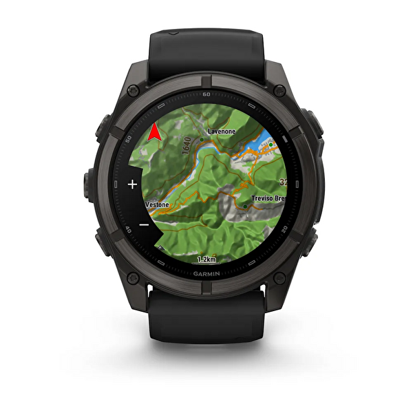 Garmin Fenix 9 51mm DLC Titanyum Siyah Silikon Kayışlı Akıllı Saat