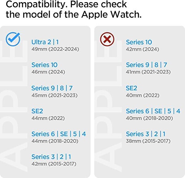 Spigen Apple Watch 49/46/45mm Ultra 3/2/1 / Seri 11/10/9/8/7 ile Uyumlu Kordon Band Modern Fit Klasik Saat Tipi Çelik Gümüş Kayış