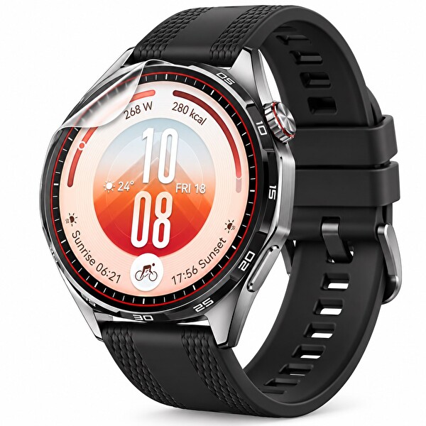 Rova Huawei Watch GT 7 46mm Uyumlu Şeffaf Ultra Koruyucu Nano Jelatin - 3 Adet