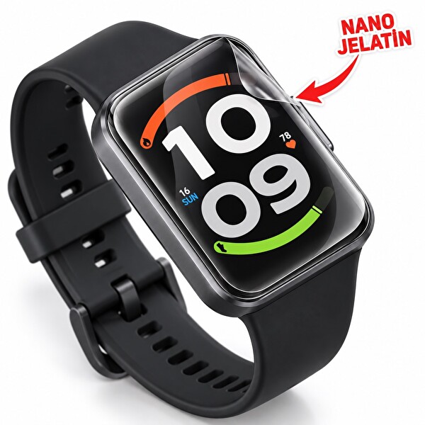Xiaomi Redmi Watch 6 Lite Uyumlu Şeffaf Ultra Koruyucu Nano Jelatin - 3 Adet