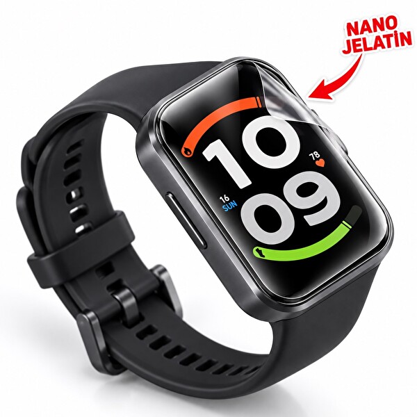 Xiaomi Redmi Watch 6 Lite Uyumlu Şeffaf Ultra Koruyucu Nano Jelatin - 3 Adet