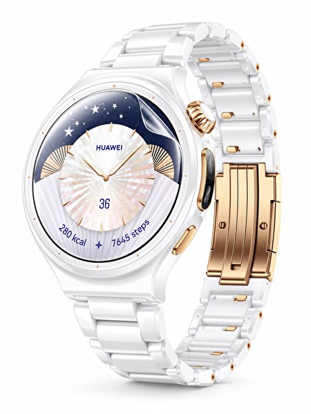 Rova Huawei Watch 6 46 mm Uyumlu Şeffaf Ultra Koruyucu Nano Jelatin - 3 Adet