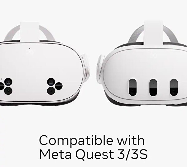 Meta Quest 3 / 3S Uyumlu Kompakt VR Taşıma ve Koruma Çantası (Gri)