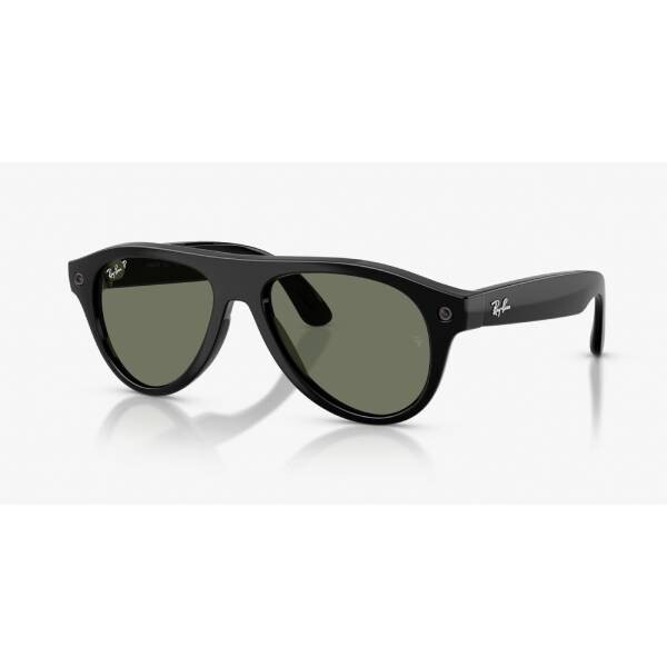 Ray-Ban Meta Gen3 Aviator Parlak Siyah Çerçeve Yeşil Polerize Cam Akıllı Gözlük - Beden 54
