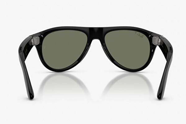 Ray-Ban Meta Gen3 Aviator Parlak Siyah Çerçeve Yeşil Polerize Cam Akıllı Gözlük - Beden 54