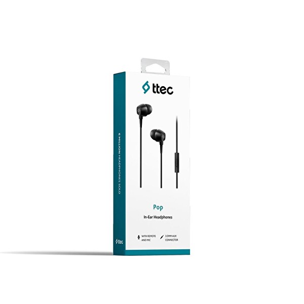 Ttec 2KMM13S 3.5 MM Pop Mikrofonlu Siyah Kulak İçi Kulaklık