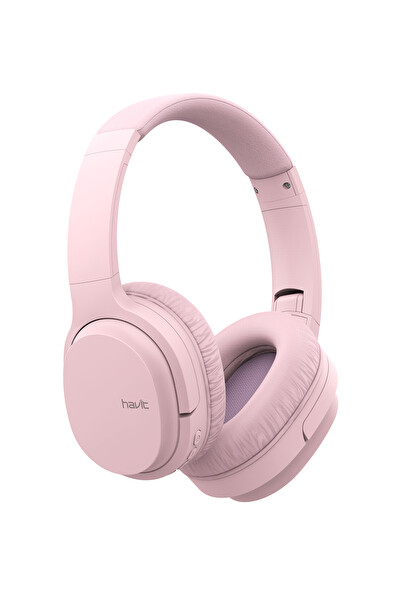 Havit I62 Katlanabilir Kafa Üstü Mikrofonlu Pembe Bluetooth Kulaklık
