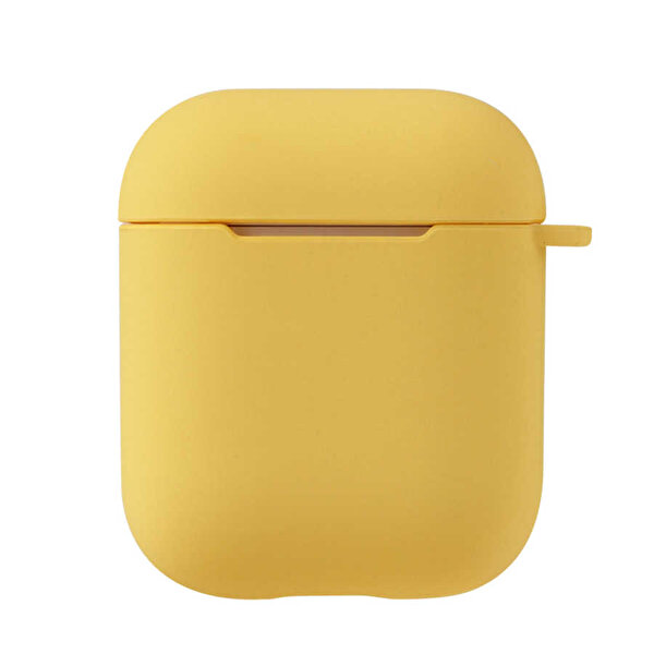 Gpack Gpack Apple AirPods Mat Kancalı Silikon A11 Sarı Kılıf