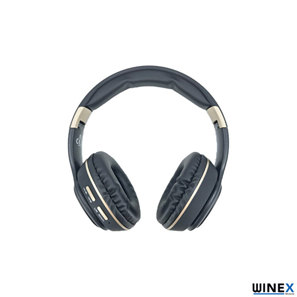 Winex YK Led Mikrofonlu Kulak Üstü Siyah Bluetooth Kulaklık