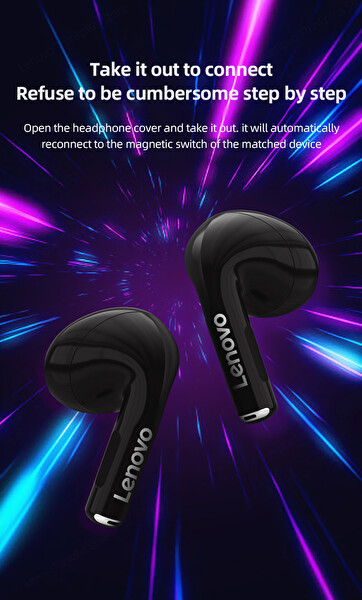 Lenovo Live Pods LP80 Pro RGB Siyah Bluetooth Kulaklık