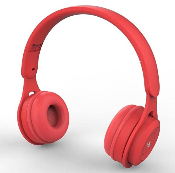 Jopus Ritmo JS-80 Mikrofonlu Katlanabilir Kablolu Kırmızı Kulak Üstü Kulaklık