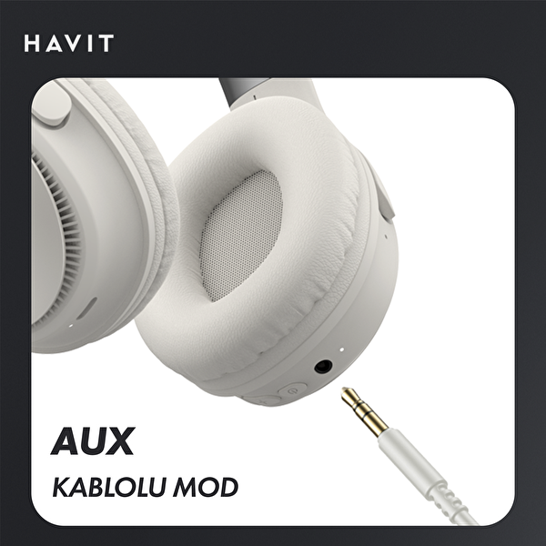 Havit H630BT Katlanabilir Mikrofonlu Pembe Bluetooth Kulak Üstü Kulaklık