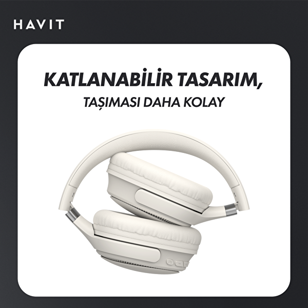 Havit H630BT Katlanabilir Mikrofonlu Pembe Bluetooth Kulak Üstü Kulaklık