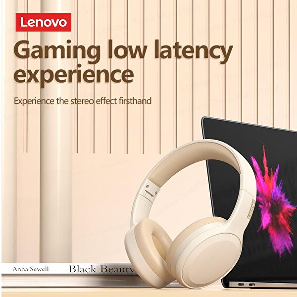 Lenovo Thinkplus TH30 Kablosuz Beyaz Bluetooth Kulak Üstü Kulaklık