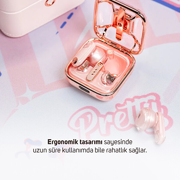 Divoom Spark Air TWS Pembe Bluetooth Kulak İçi Kulaklık