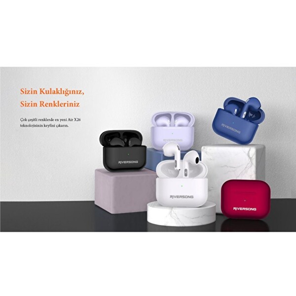 Riversong Audio Air X26 ENC Beyaz Bluetooth Kulak İçi Kulaklık