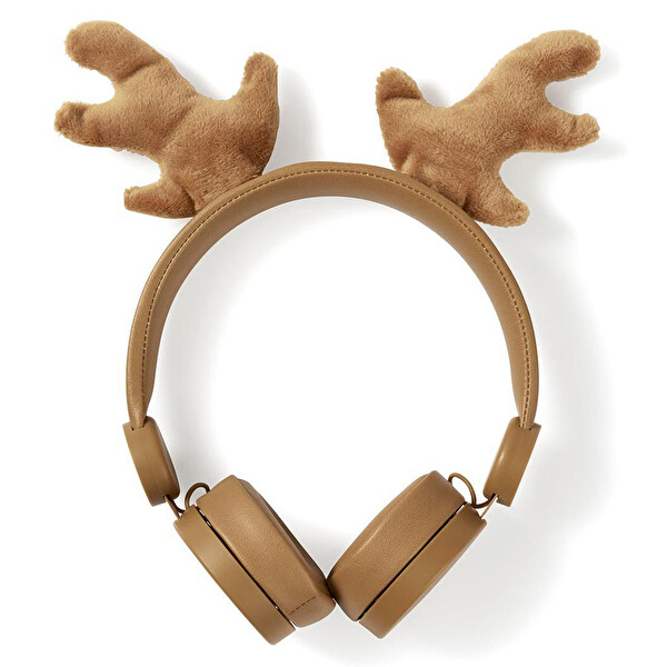 Nedis Rudy Reindeer Çıkarılabilir Aksesuarlı Kahverengi Kulak Üstü Çocuk Kulaklığı