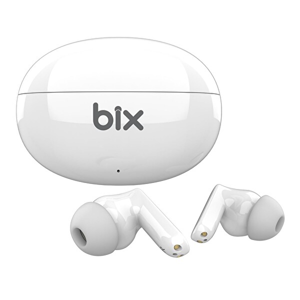 Bix Soundcraft TW1 ANC Aktif Gürültü Önleyici Beyaz Bluetooth Kulak İçi Kulaklık