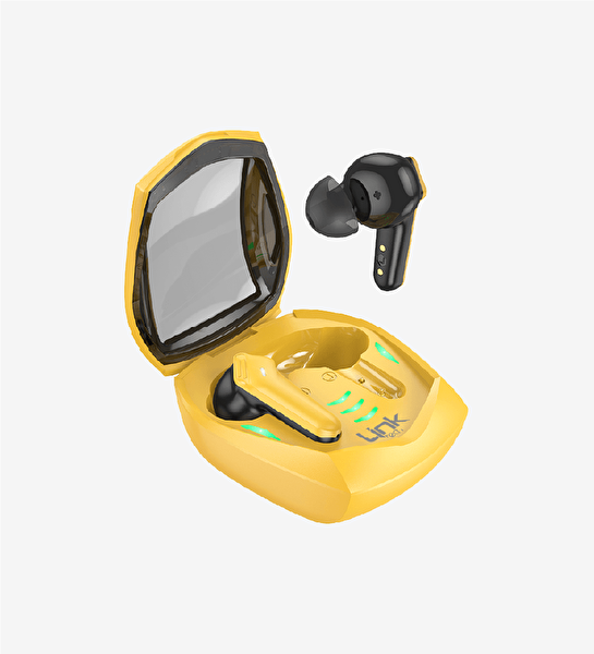 Linktech Linktech S26 Kulak İçi Oyuncu Sarı Bluetooth Silikonlu Kulaklık