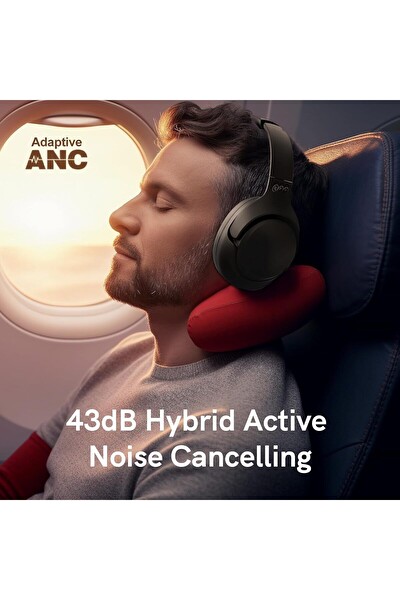 Qcy H3 Hybrid Anc Hi-Res Bluetooth 5.4 Çift Cihaz Desteği Siyah Kafaüstü Kablosuz Kulaklık