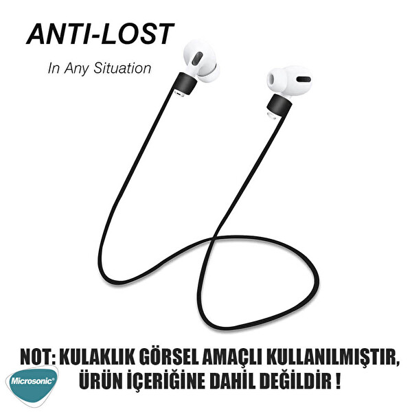 Microsonic Apple Airpods Pro Manyetik Mıknatıslı Kulaklık İpi Pembe