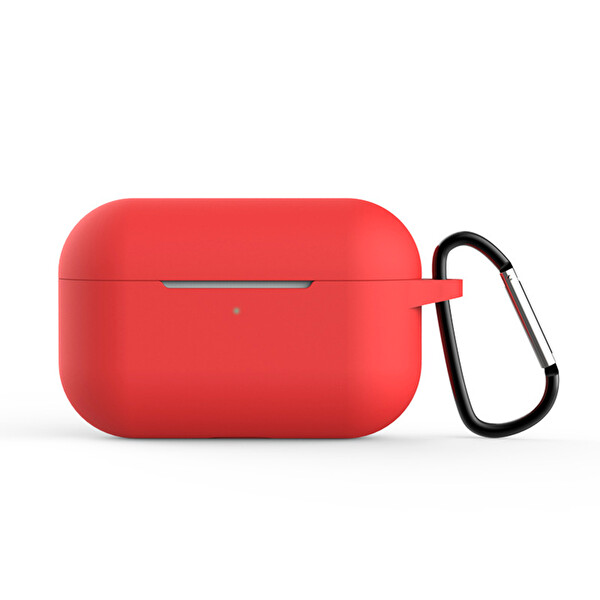 Microsonic Apple Airpods Pro Askılı Mat Silikon Kılıf Kırmızı