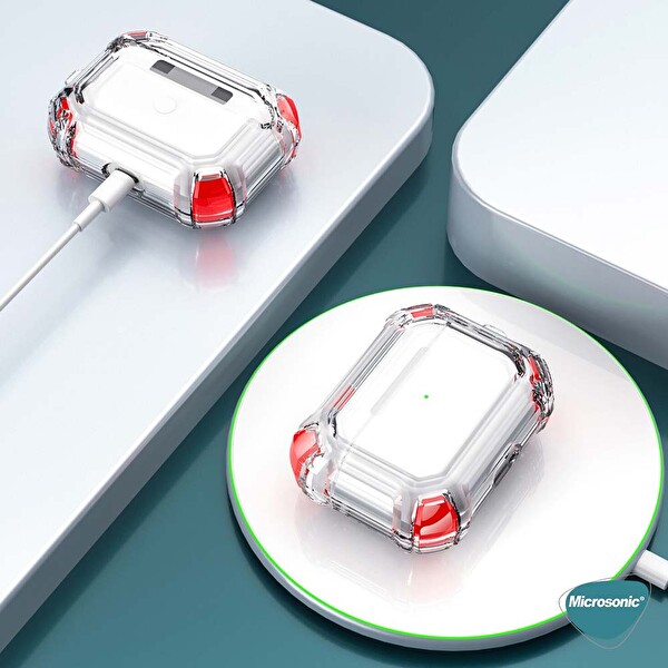 Microsonic Apple Airpods 3 Air Armor Protective Kılıf Kırmızı