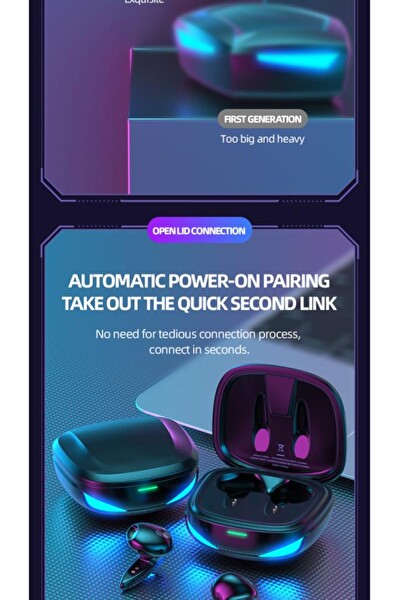 Torima TG-G10 RGB Işıklı Çift Mikrofonlu 3 Modlu 5.2 Yeni Nesil Siyah Bluetooth Kulaklık