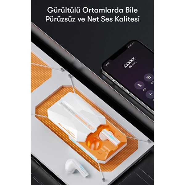 Monster Airmars XKT11 Gaming Beyaz Bluetooth Kulaklık