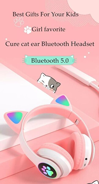 Torima STN-28 Kulak Üstü Pembe Bluetooth Kulaklık