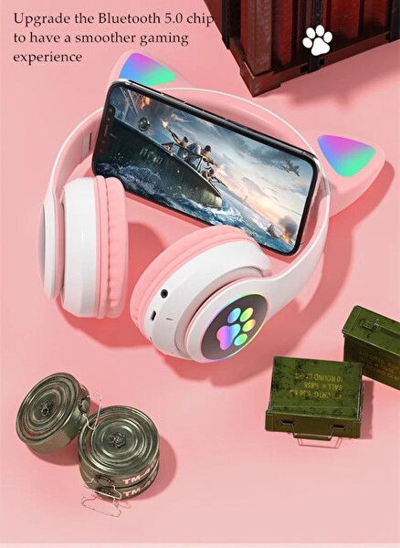 Torima STN-28 Kulak Üstü Pembe Bluetooth Kulaklık