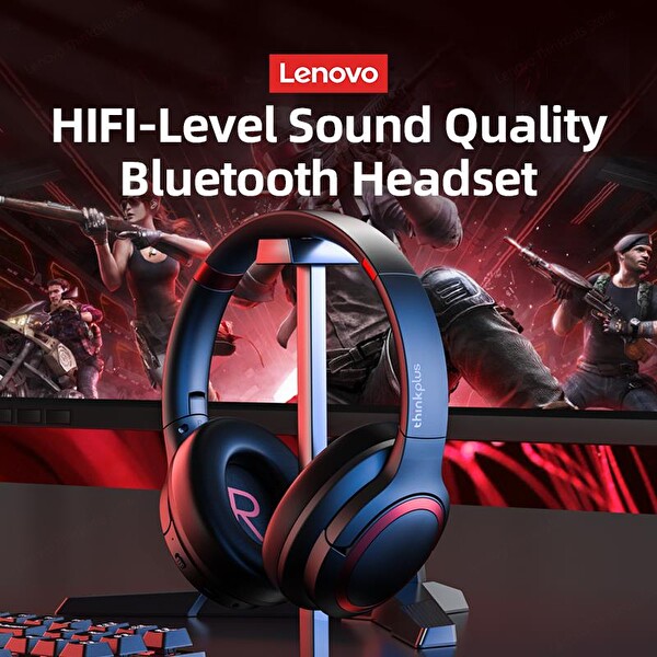 Lenovo Thinkplus TH40 Kulak Üstü Siyah Bluetooth Kulaklık
