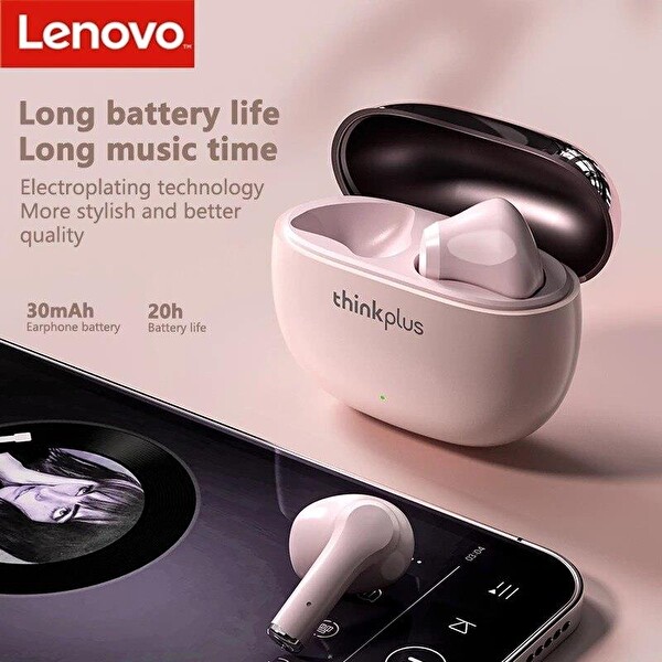 Lenovo X15Pro 5.1 Kablosuz Pembe Bluetooth Kulak İçi Kulaklık