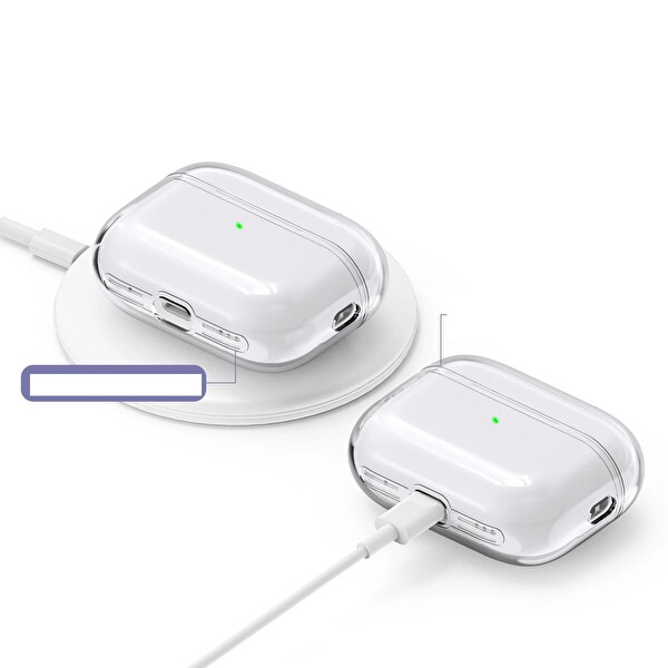 Newface AirPods 1. Nesil - 2. Nesil Uyumlu Sert İnce Premium Şeffaf Kılıf