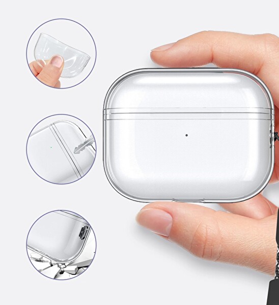 Newface AirPods 1. Nesil - 2. Nesil Uyumlu Sert İnce Premium Şeffaf Kılıf