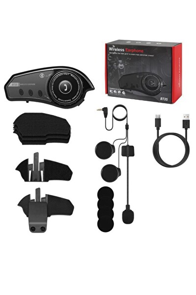 Torima BT-35 5.0 Intercom Siyah Bluetooth Motorsiklet Kulaklık