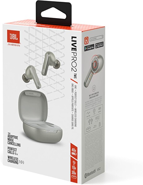 JBL Live Pro 2 Kablosuz Kulak İçi Gümüş Bluetooth Kulaklık