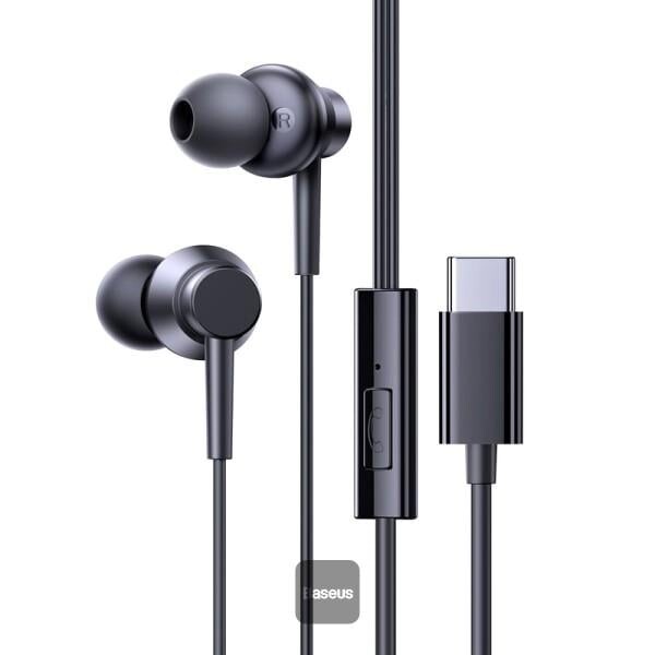 Baseus Encok CZ11 Type-C Mikrofonlu Siyah Kulaklık