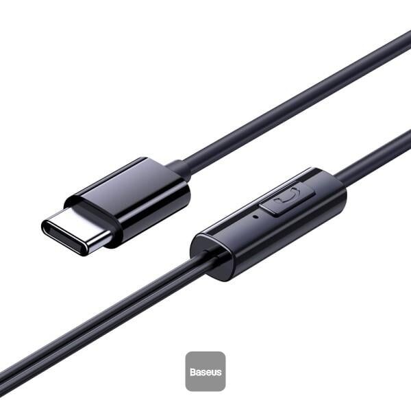 Baseus Encok CZ11 Type-C Mikrofonlu Siyah Kulaklık