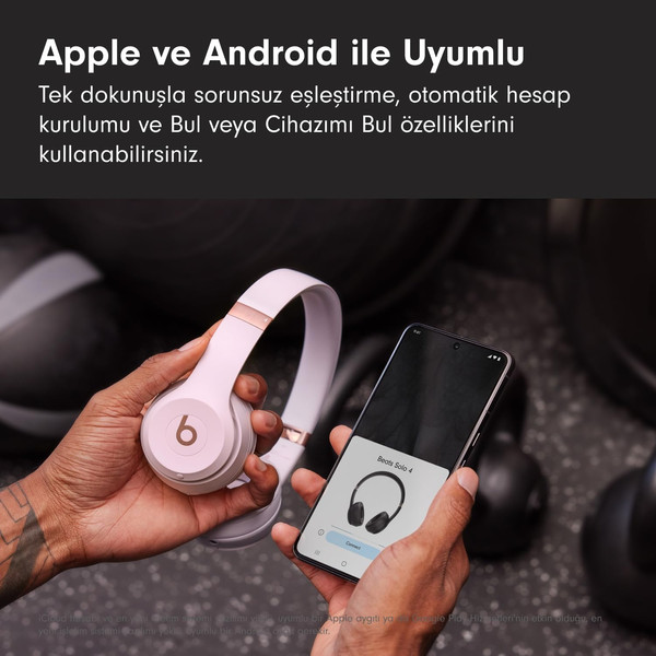 Beats Solo 4 Kablosuz Kulak Üstü Bulut Pembesi Bluetooth Kulaklık