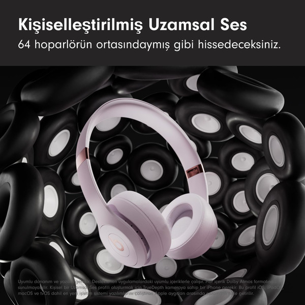 Beats Solo 4 Kablosuz Kulak Üstü Bulut Pembesi Bluetooth Kulaklık