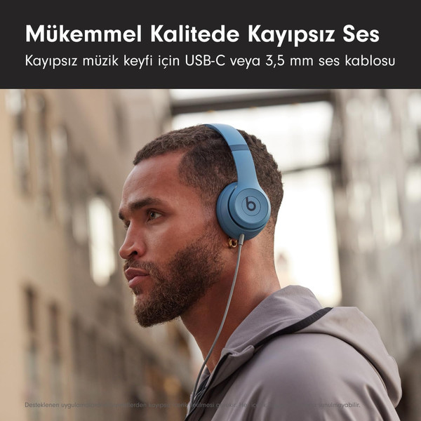 Beats Solo 4 Kablosuz Kulak Üstü Arduvaz Mavisi Bluetooth Kulaklık