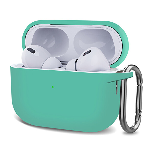 Microsonic Airpods Pro 2. Nesil Kılıf Askılı Mat Silikon Mint Yeşili