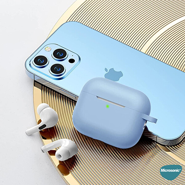 Microsonic Airpods Pro 2. Nesil Kılıf Askılı Mat Silikon Koyu Gri