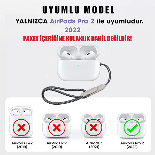 Microsonic Airpods Pro 2.nesil Incase Lanyard Kılıf Askı İpi