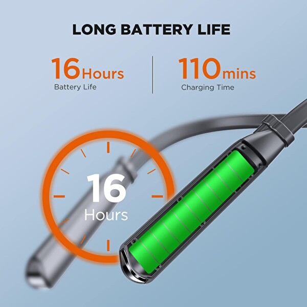 HTC HS01 Boyun Bantlı Manyetik Stereo Siyah Bluetooth Kulaklık