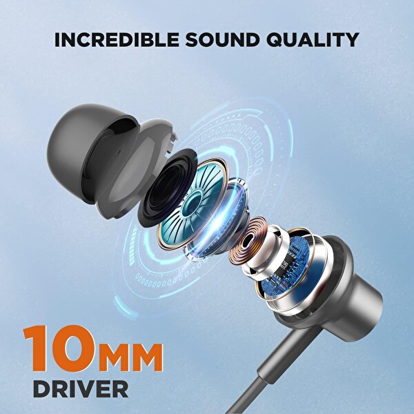 HTC HS01 Boyun Bantlı Manyetik Stereo Siyah Bluetooth Kulaklık