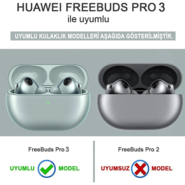 Microsonic Huawei Freebuds Pro 3 Kılıf Askılı Mat Silikon Mavi