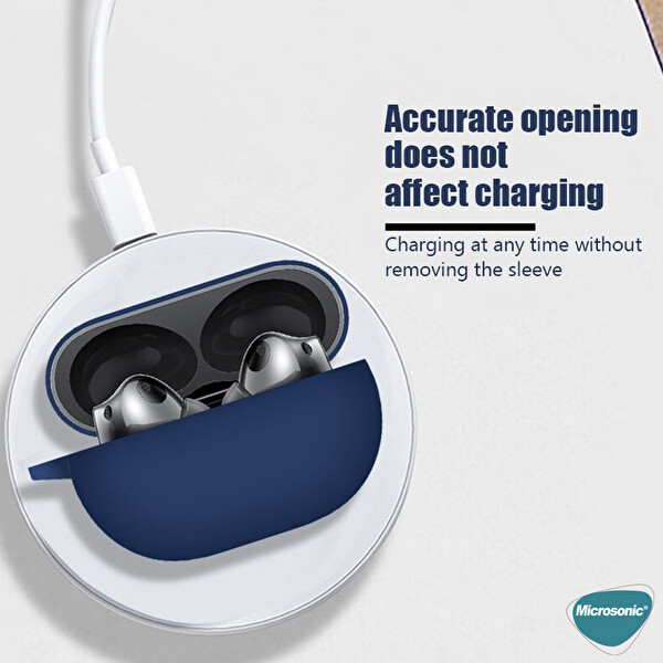 Microsonic Huawei Freebuds Pro 3 Kılıf Askılı Mat Silikon Beyaz